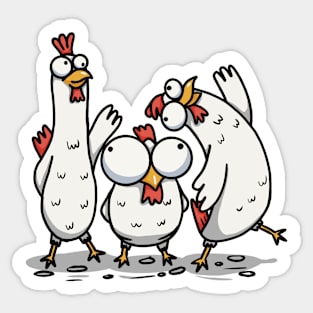 Life is Better with Chickens: Funny Cartoon Chicken Sticker